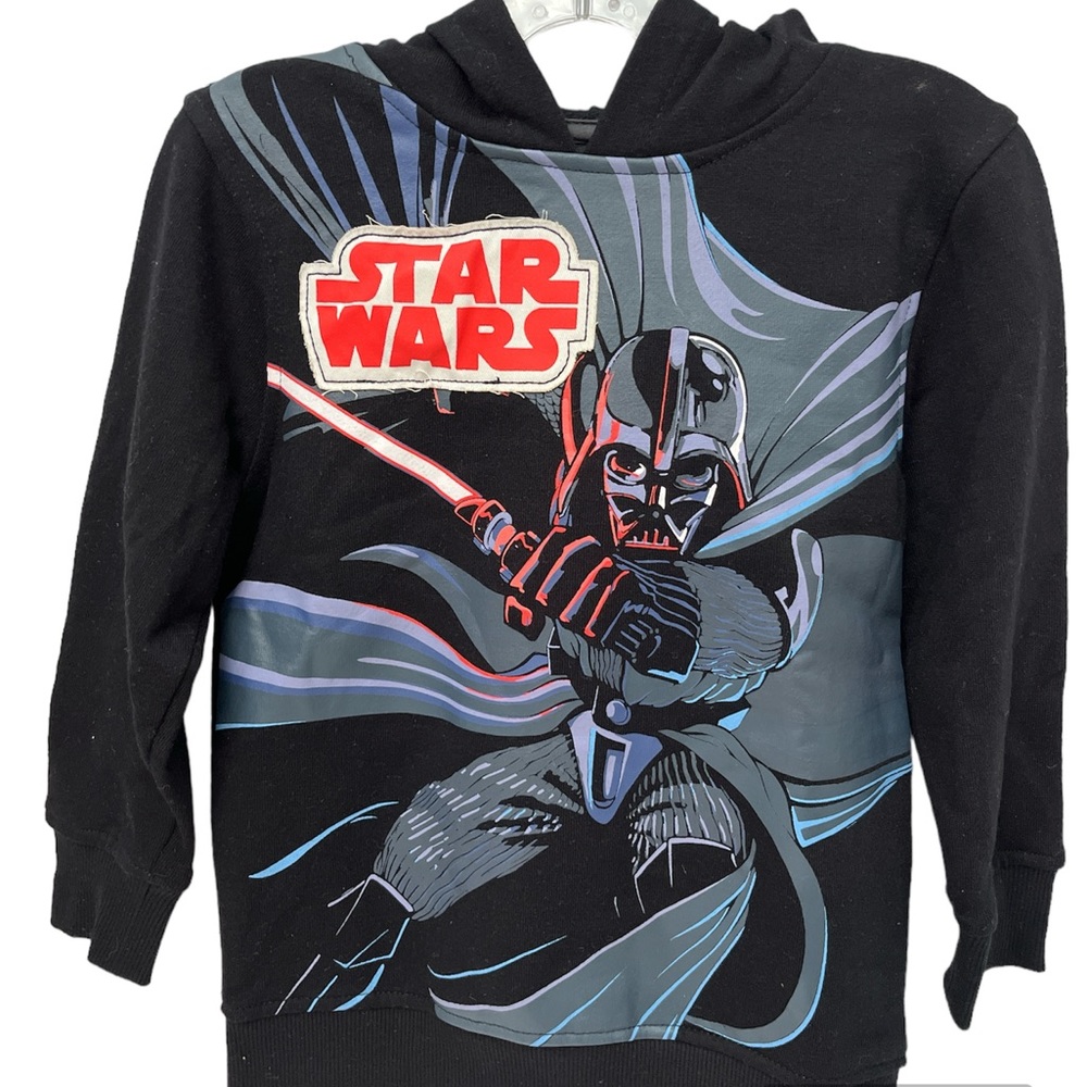 Disney Star Wars(& Lucasfilm Ltd) Hybrid Tees” Size 4  black graphic hoodie, NEW